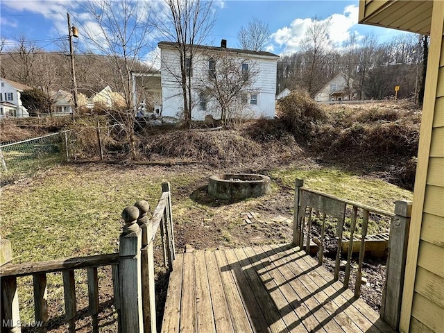 546 Rose St, Follansbee, WV 26037 - wooden terrace featuring fence