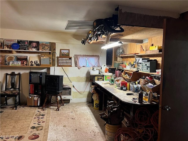 5123 4th Ave, Andover, OH 44003 - misc room with a workshop area and baseboards