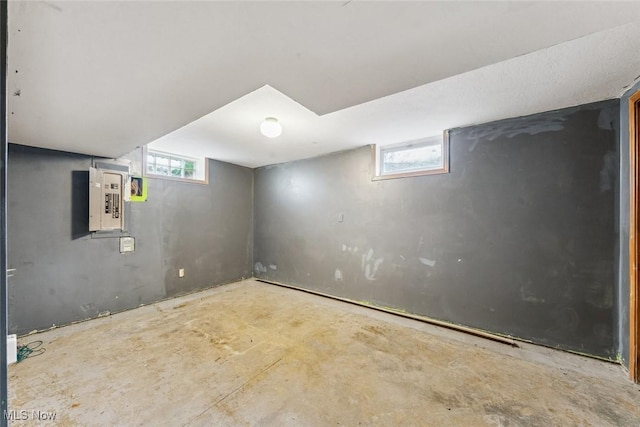 basement with a wealth of natural light