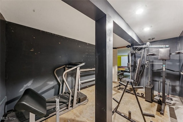 view of workout area