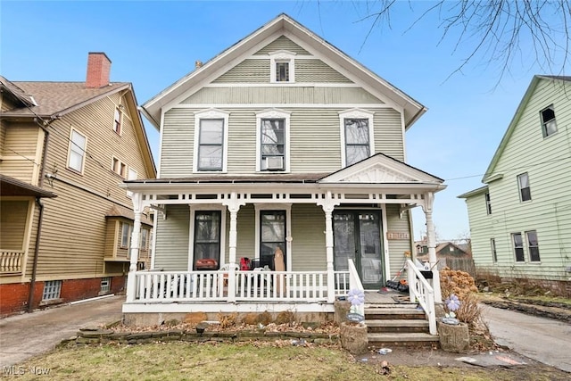 view of front of house with covered porch