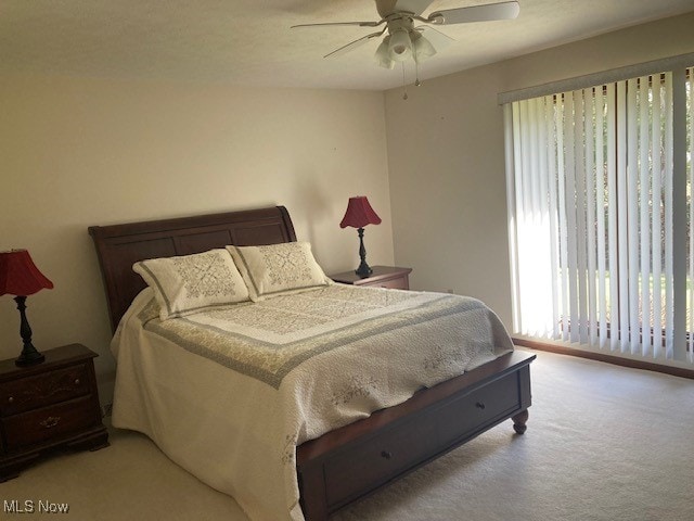 703 Tournament Trl, Cortland, OH 44410 - bedroom with carpet floors and ceiling fan