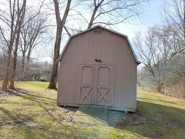 view of shed