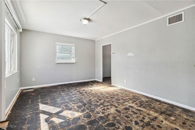 interior space with visible vents and baseboards