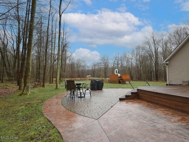 3945 Wheeler Creek Rd, Geneva, OH 44041 - view of patio / terrace featuring a wooden deck