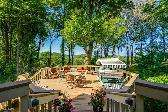 view of wooden deck