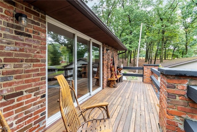 view of wooden terrace