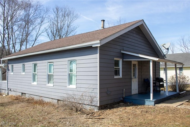 exterior space with crawl space