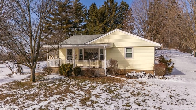 view of front of house with a porch