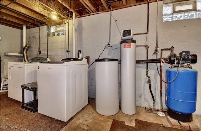 interior space featuring independent washer and dryer