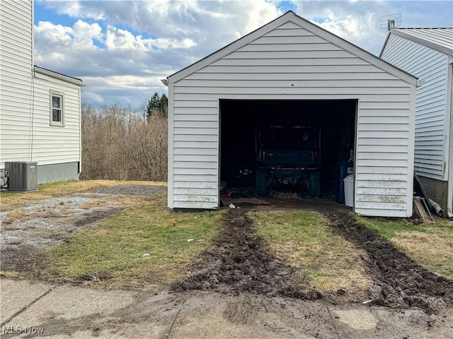 garage featuring central AC