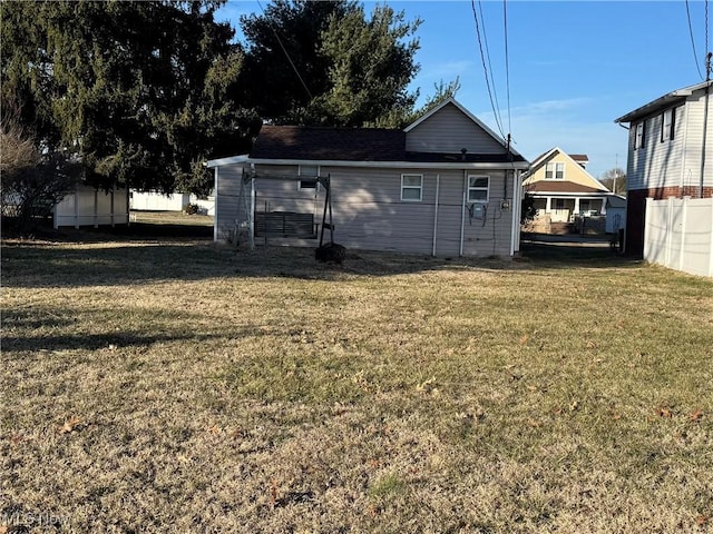 view of outdoor structure with fence