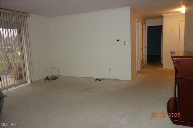 255 N Portage Path Unit 208, Akron, OH 44303 - spare room featuring light carpet and crown molding