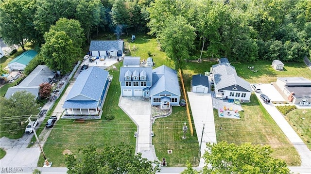 aerial view featuring a residential view