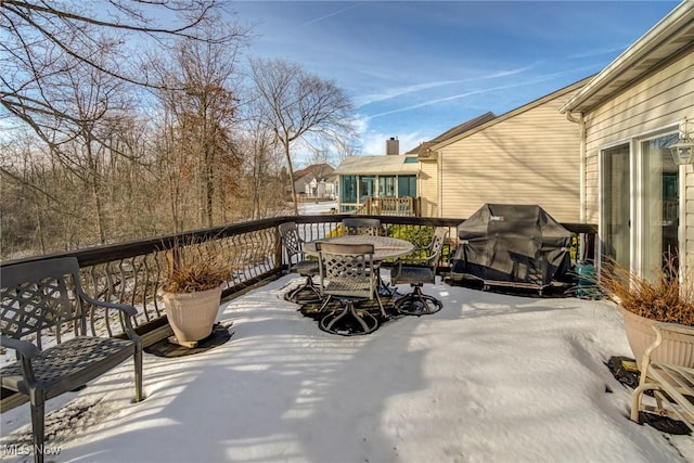 view of patio with area for grilling