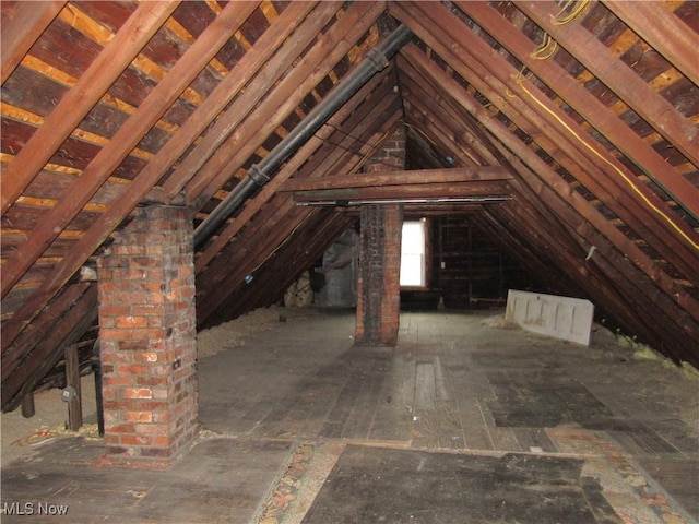 view of attic