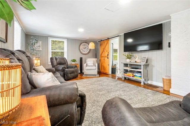 8950 County Road 292, Millersburg, OH 44654 - living area featuring wood finished floors and a barn door