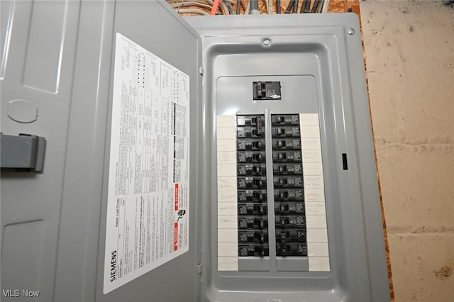 utility room with electric panel