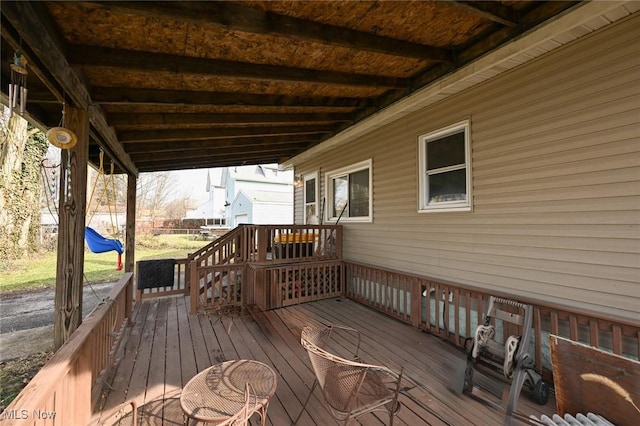 view of wooden terrace