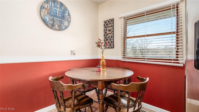 dining area with baseboards