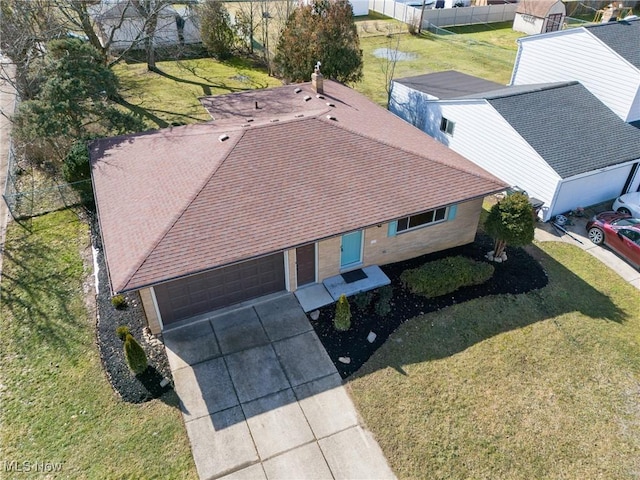 birds eye view of property