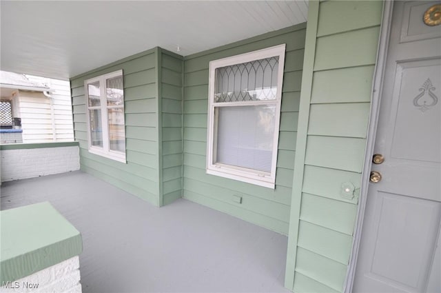 view of patio with a porch