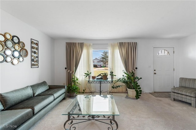 view of carpeted living room