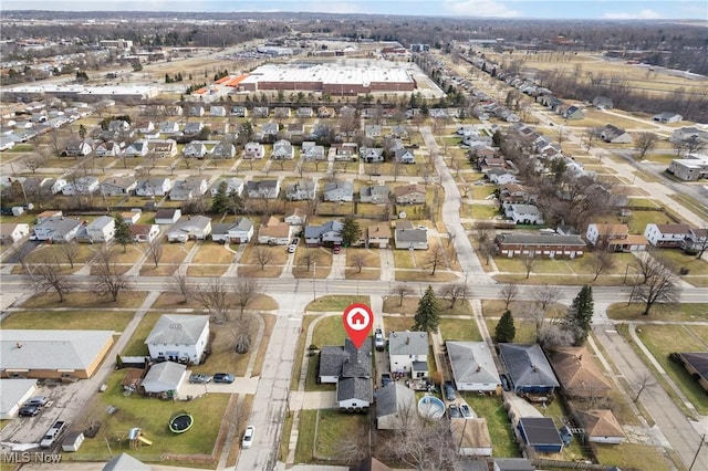 birds eye view of property featuring a residential view