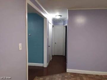 hallway with baseboards