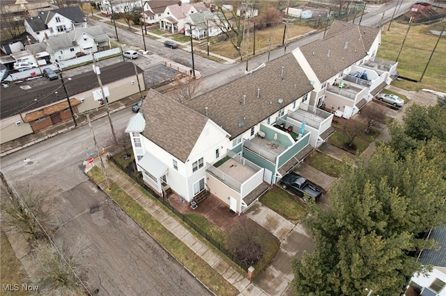 drone / aerial view with a residential view