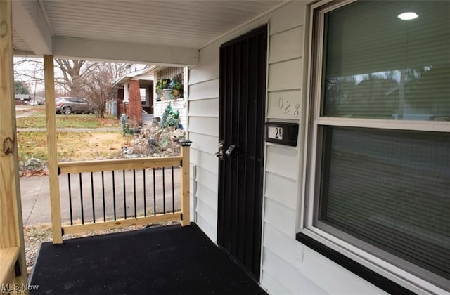 exterior space featuring covered porch