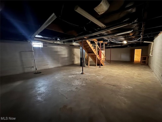 view of basement