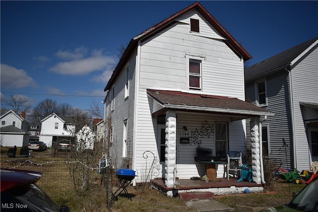 view of front facade with a porch