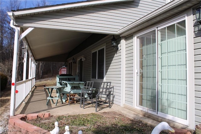 view of patio / terrace featuring outdoor dining area