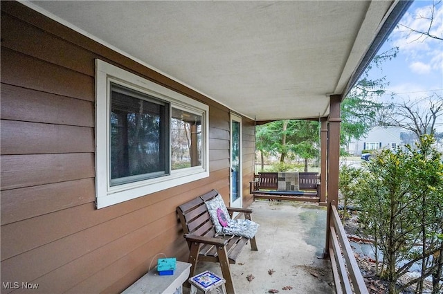 balcony with covered porch