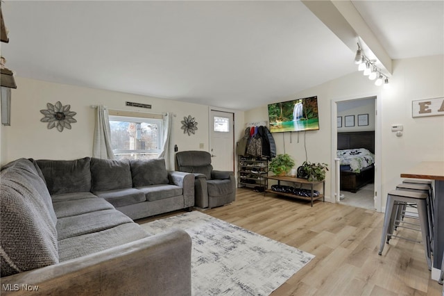 living room with light wood-style flooring