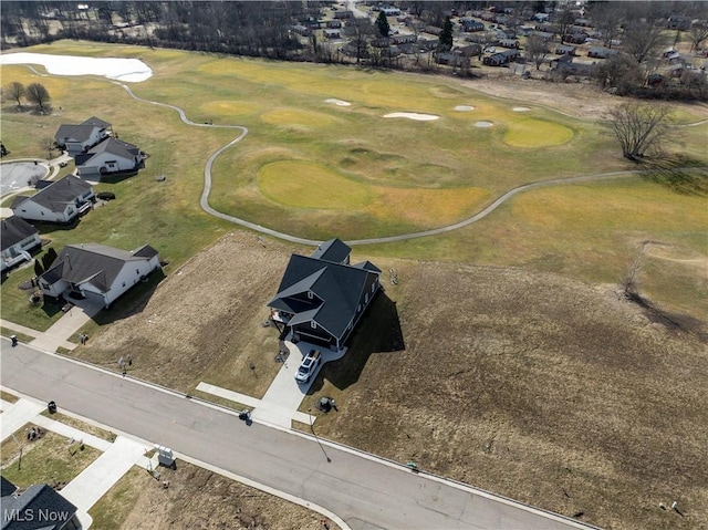 aerial view with golf course view