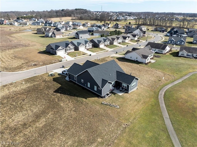 drone / aerial view featuring a residential view