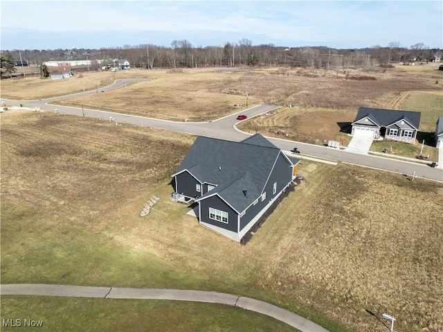 drone / aerial view featuring a rural view