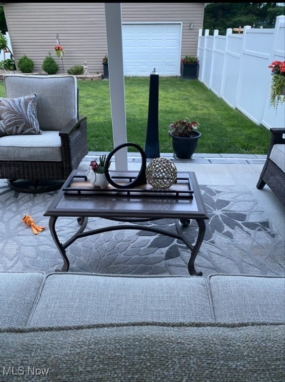 view of patio with fence