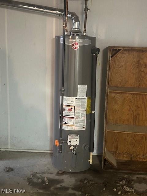 utilities featuring gas water heater