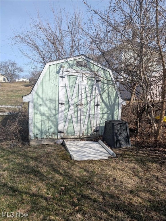 view of shed