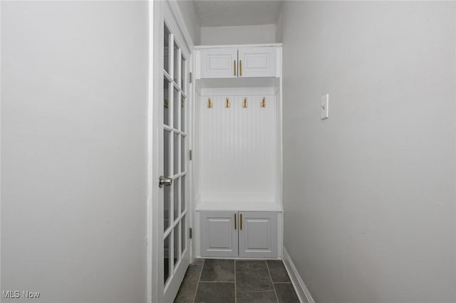 mudroom with baseboards