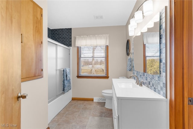 14045 Mahoning Ave, Lake Milton, OH 44451 - bathroom featuring toilet, a healthy amount of sunlight, visible vents, and vanity
