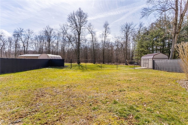 14045 Mahoning Ave, Lake Milton, OH 44451 - view of yard with fence and an outdoor structure
