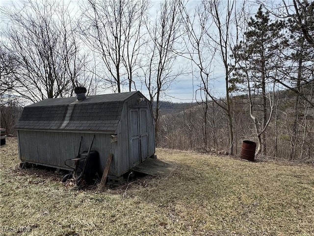 view of shed