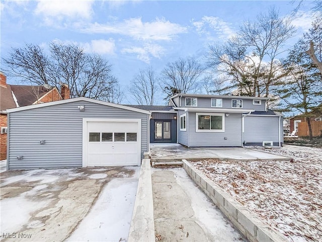 view of front of home with an attached garage