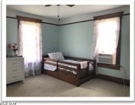 bedroom featuring a ceiling fan