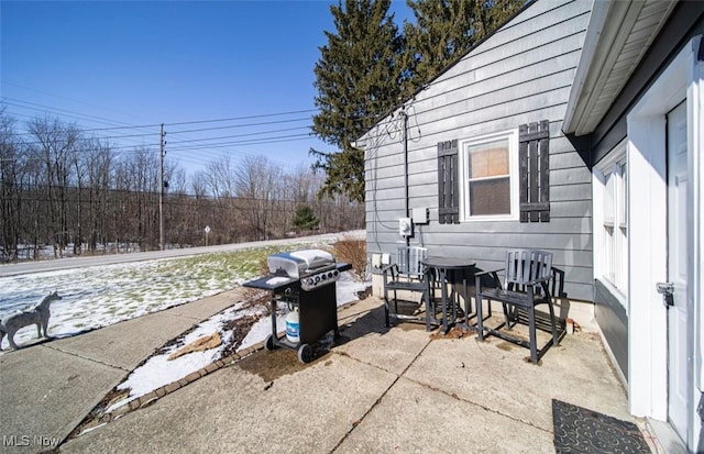 view of patio featuring area for grilling