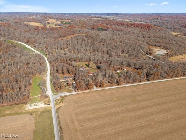 bird's eye view with a view of trees